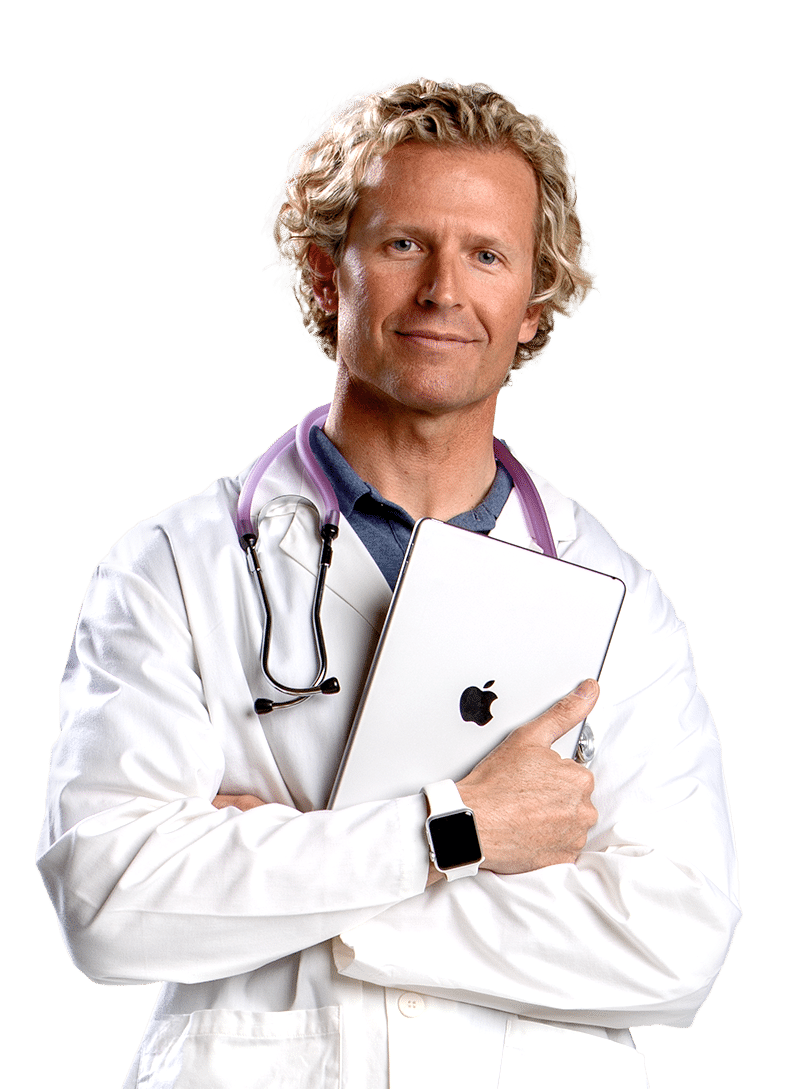 Doctor holding an iPad